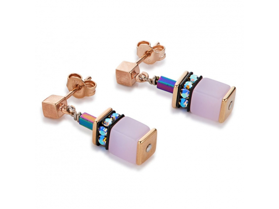 GEOCUBE Rose Multichrome Earrings