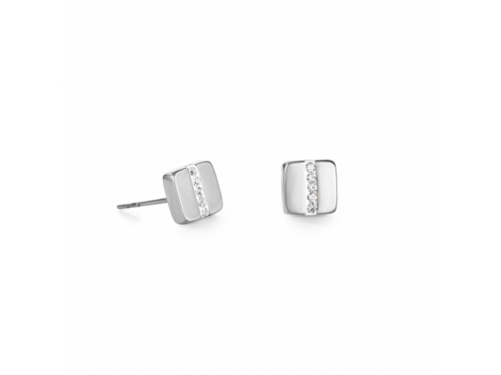 Square Zirconia Stud-Earrings