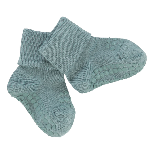 Non-Slip Socks Bamboo - Dusty Blue - Image 1