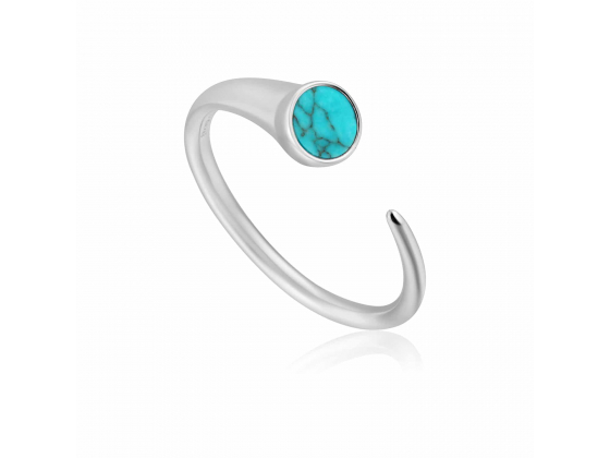 Silver Turquoise Claw Ring