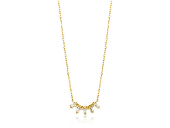Gold Glow Solid Bar Necklace