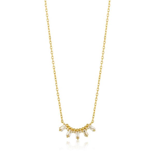 Gold Glow Solid Bar Necklace