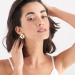 Gold Crush Square Stud Earrings