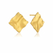 Gold Crush Square Stud Earrings
