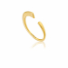 Gold Geometry Curved Adjustable Ring