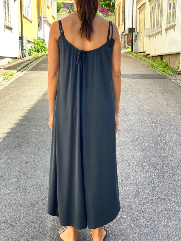 Fina Midi Strap Dress - Black - Image 5