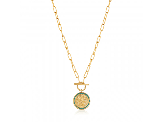 Gold Emperor T-bar Necklace