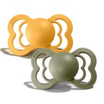 BIBS | Supreme Silikon 2-pk - Honey Bee/Olive