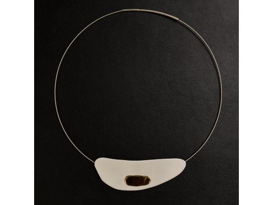 Necklace - Round Organic White