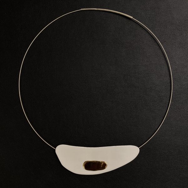 Necklace - Round Organic White