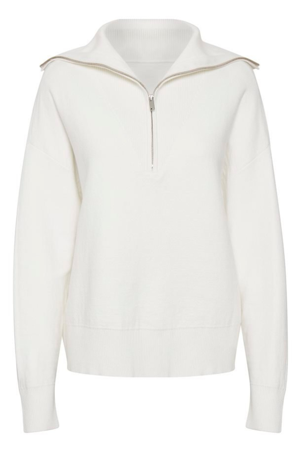 Talli Zipper Pullover - Egret  - Image 2
