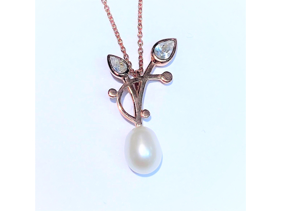 Rose Gold Resting Tulip - Halskjede