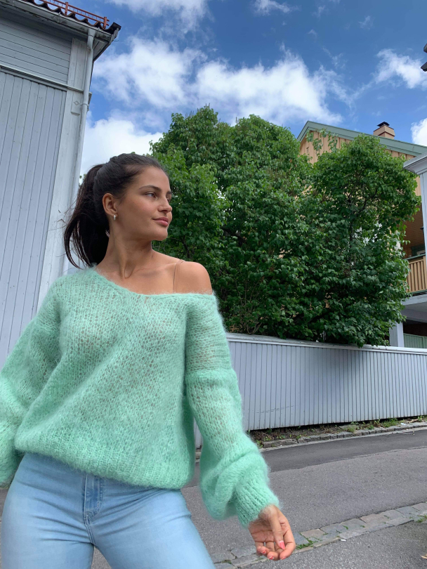 Milana Mohair Knit - Light Green - Image 3