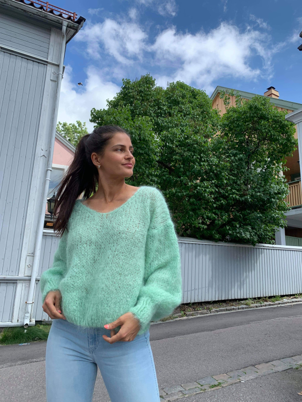 Milana Mohair Knit - Light Green - Image 4