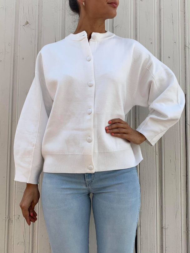Talli Boxy Cardigan - Egret  - Image 1