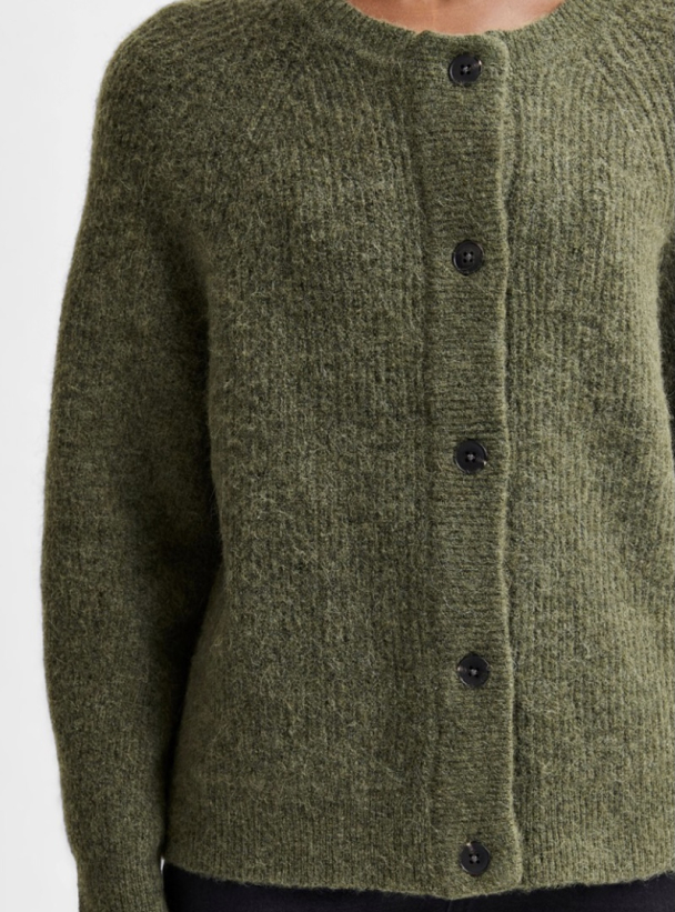 Lulu Knit Short Cardigan - Kalamata/Melange - Image 4