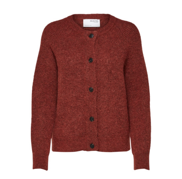 Lulu Knit Short Cardigan - Chili Oil Melange - Image 4