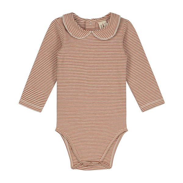 GRAY LABEL - BABY COLLAR ONESIE AUTUMN/CREAM