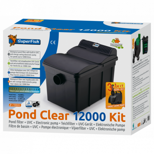PondClear12000 filtersett med Pumpe og UV-C