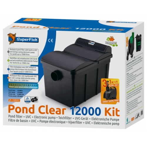 PondClear12000 filtersett med Pumpe og UV-C