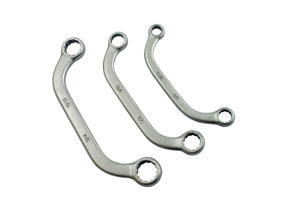 CURVED BOX END WRENCH SET. 3-PIECE