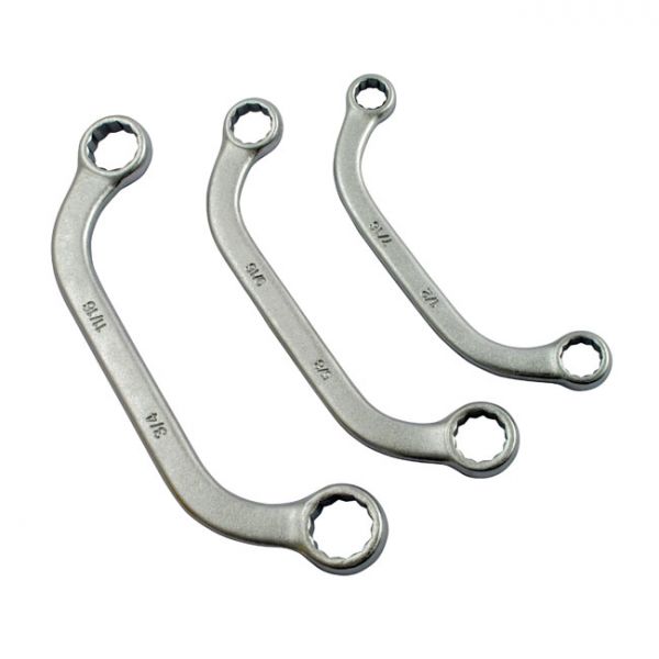 CURVED BOX END WRENCH SET. 3-PIECE