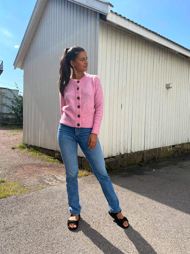 Sia Knit Cardigan - Prism Pink  - Image 3