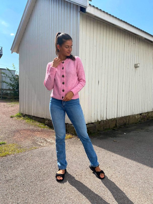 Sia Knit Cardigan - Prism Pink  - Image 4