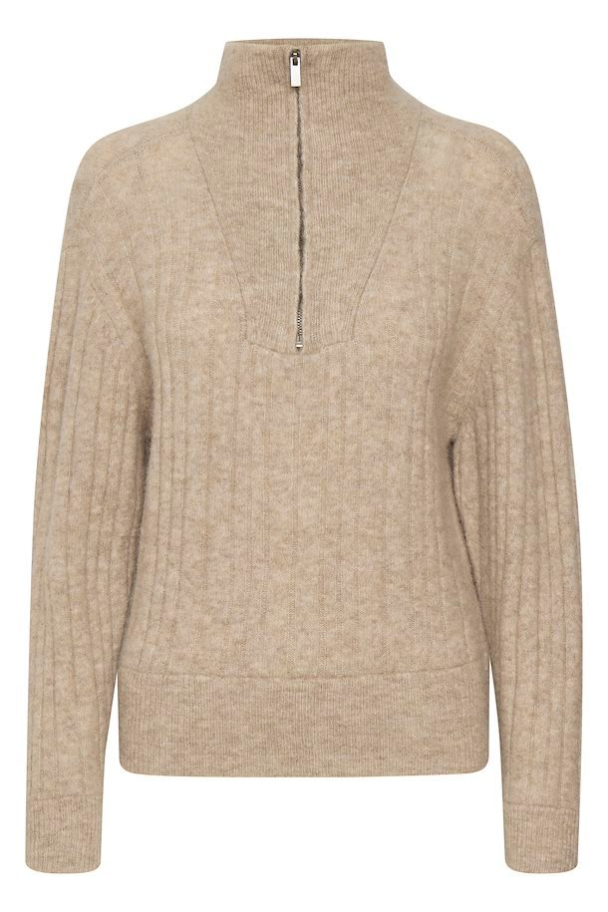 Alpha zipper pullover - warm sand mel  - Image 2