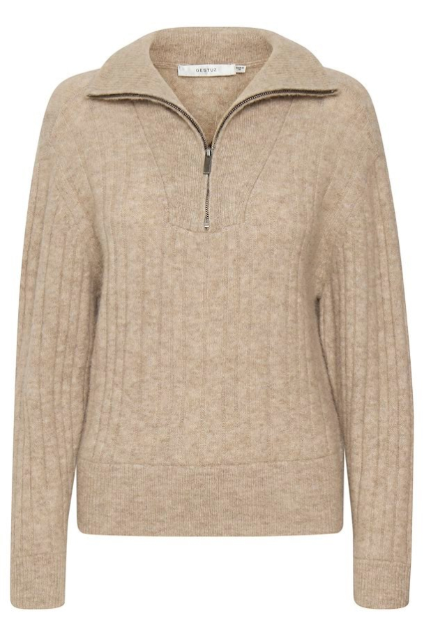 Alpha zipper pullover - warm sand mel  - Image 4