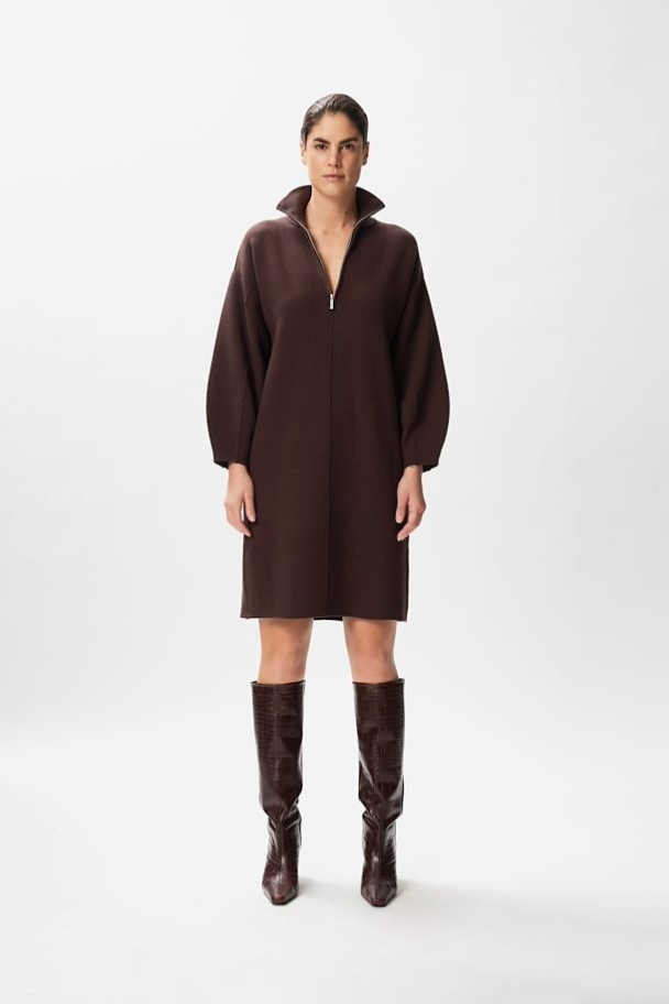 Talli zipper dress - coffee bean  - Image 4