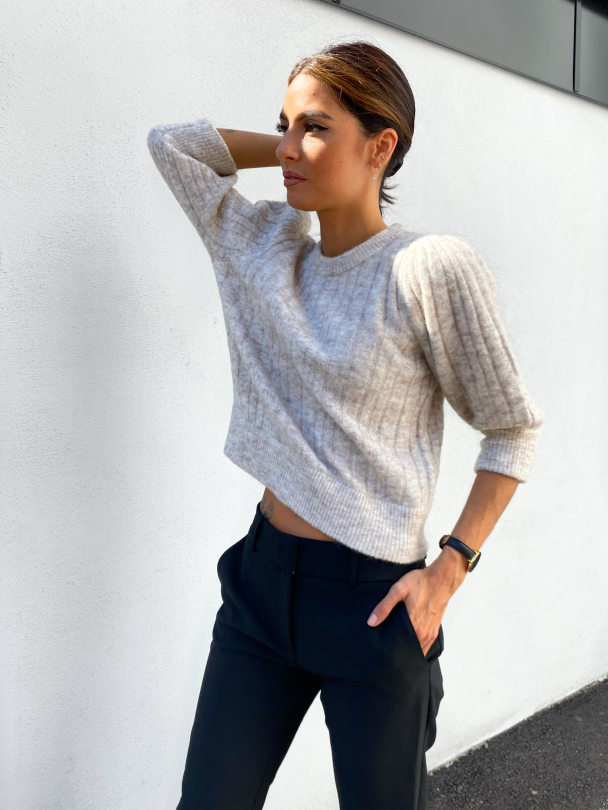 Alpha pullover - white sand mel  - Image 2