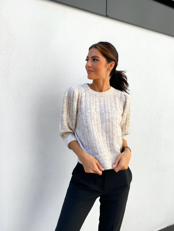 Alpha pullover - white sand mel  - Image 3