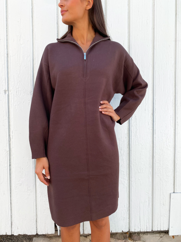 Talli zipper dress - coffee bean  - Image 1
