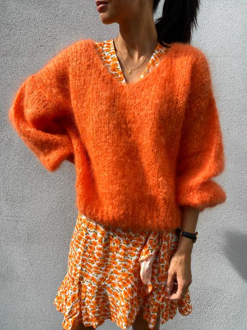 Milana Mohair Knit - Burnt Orange