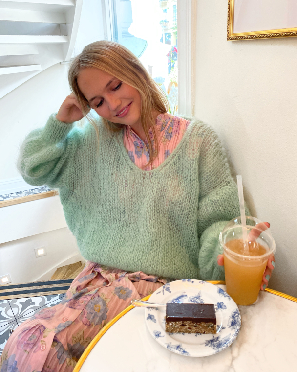 Milana Mohair Knit - Light Green - Image 1