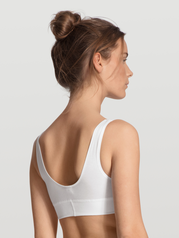 Elastic bustier, hvit - Image 2