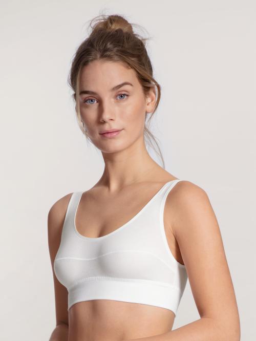 'Elastic' bustier, hvit