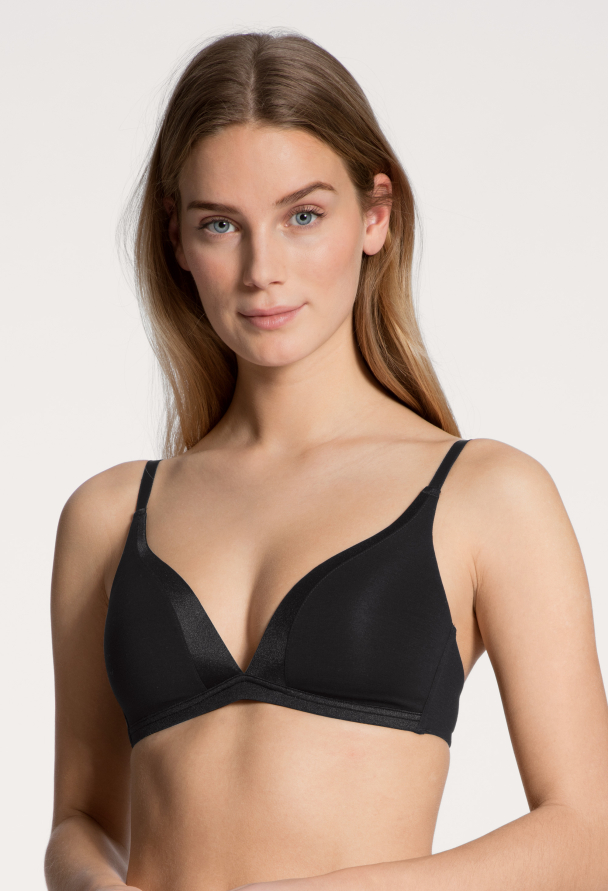 Cate padded wireless bra, sort - Image 1