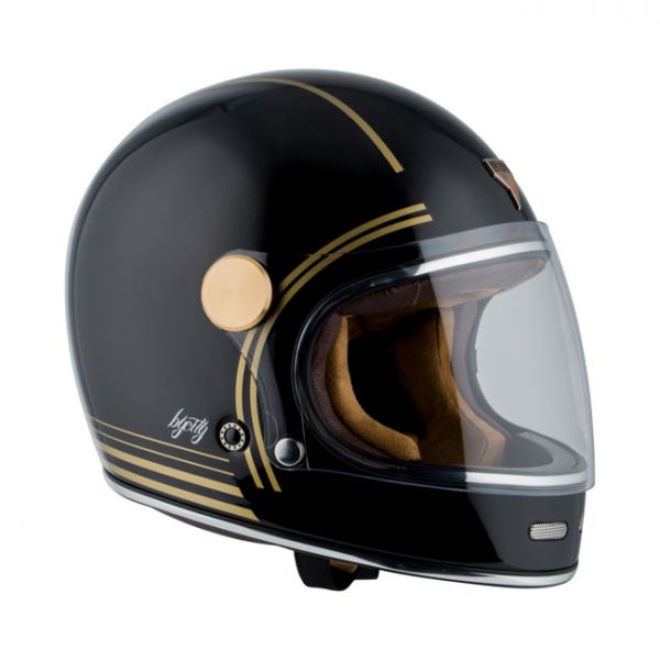 BY CITY ROADSTER GOLD BLACK HELMET, BLACK