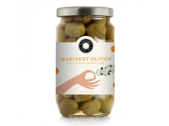 Marinert oliven med sitron og hvitløk