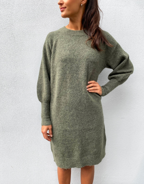 Sif Kaya Knit Dress O-Neck - Kalamata  - Image 1