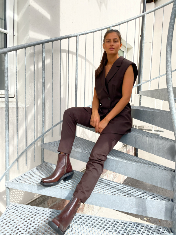Alexandra Waistcoat - Coffee Bean  - Image 6