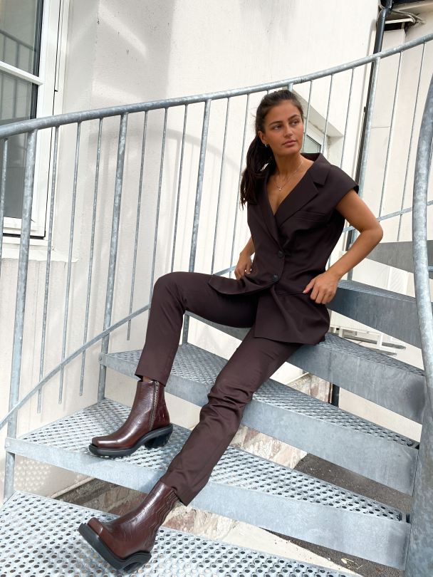 Alexandra Waistcoat - Coffee Bean  - Image 7