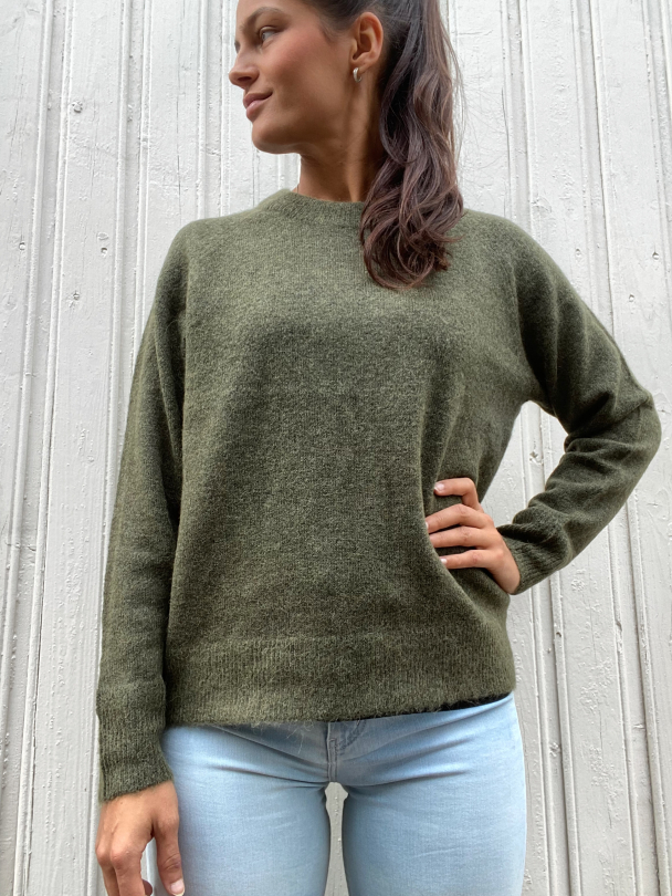 Lulu Knit O-Neck - Kalamata Melange  - Image 1