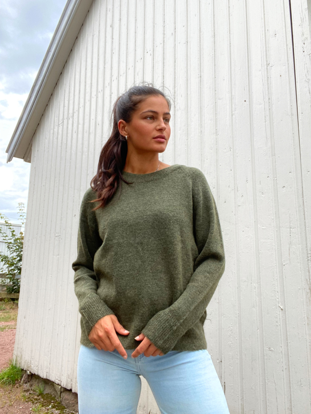 Lulu Knit O-Neck - Kalamata Melange  - Image 4