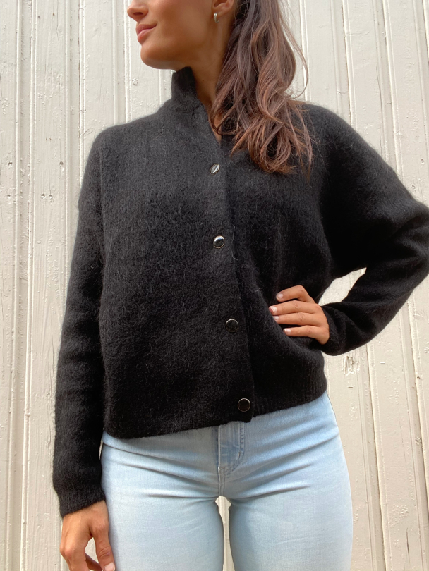 Debbie Short Cardigan Black  - Image 1