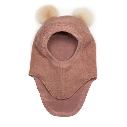 HUTTELIHUT - BIG BEAR BALACLAVA WOOL HEATHER/CAMEL