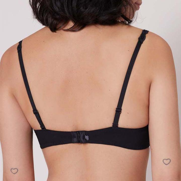 Saga half cup bra, sort - Image 2
