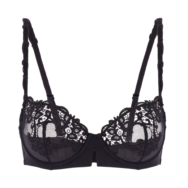 Saga half cup bra, sort - Image 3